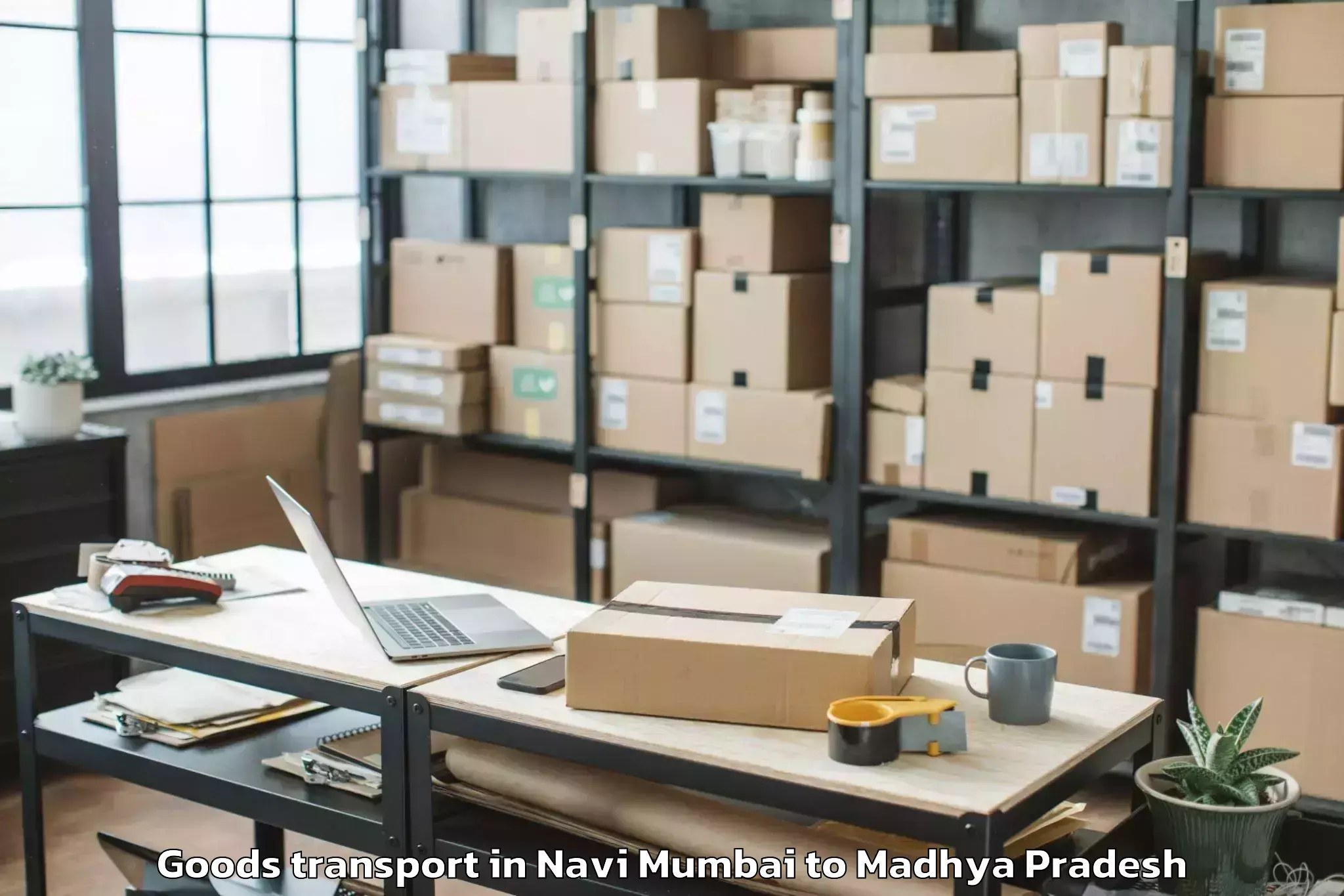 Efficient Navi Mumbai to Mauganj Goods Transport